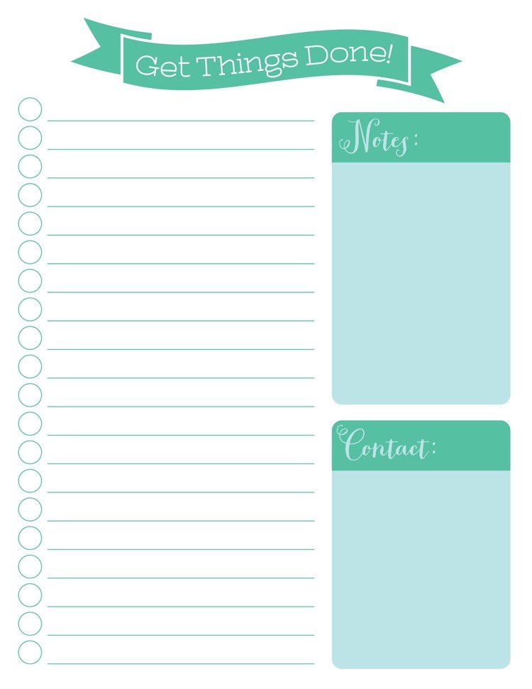 filofax-indsatser-A5-print-to-do-list-green-notes