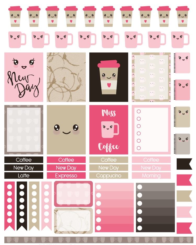 filofax-dekorere-noter-noter-kaffe-pink-brun-kaffe-tema