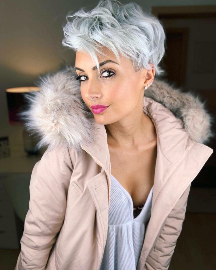 Pixie Haircut Granny Hair Hair Trends