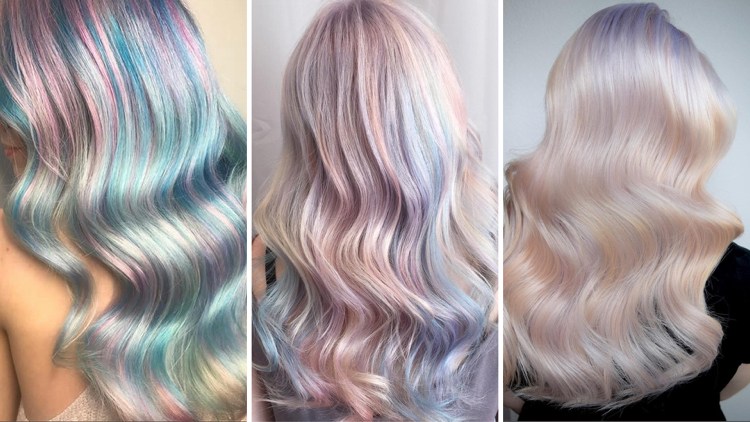 hårfarvetendenser 2019 kvinder pastel opal shimmer