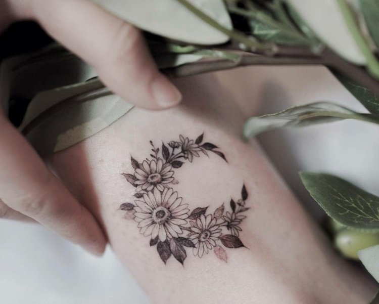 Flower tattoo betyder tatovering håndled lille