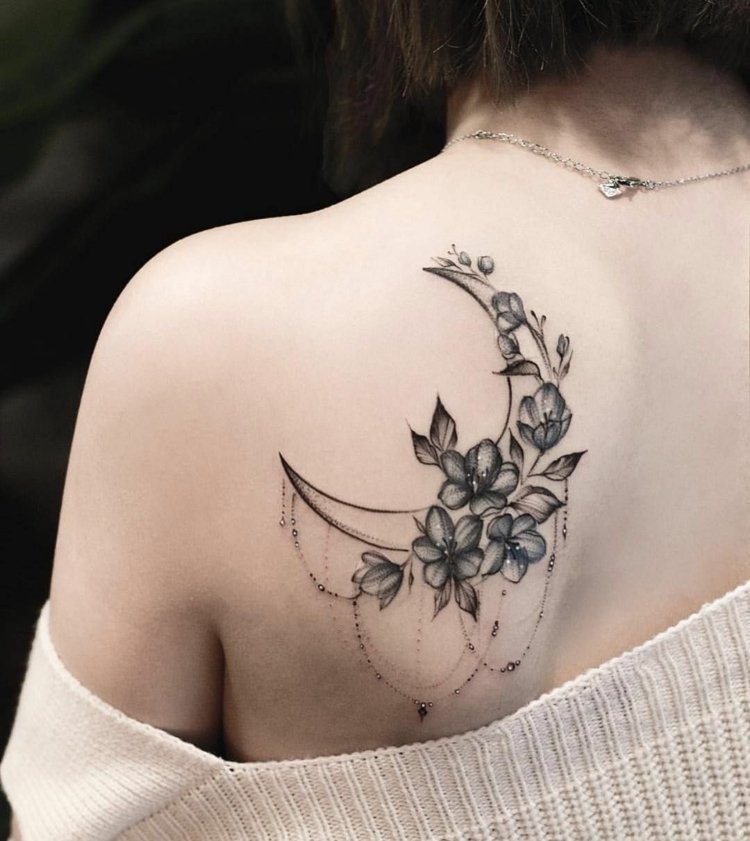 Crescent Moon Tattoo Betydning Rose Tattoo On Back Women