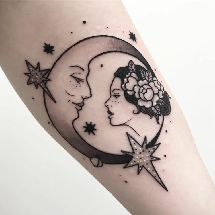 Crescent Moon Tattoo Betydning Underarm Tattoo Design Small