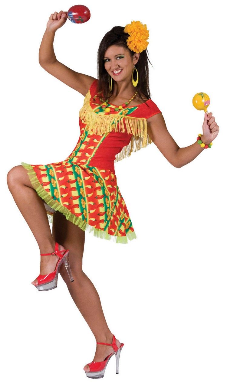 Halloween kostumer til kvinder i mexicanske fiesta farver