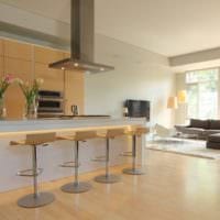 кухня в стила на високотехнологичния фото дизайн