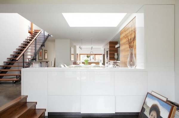 hus træ med moderne design ovenlys spisestue
