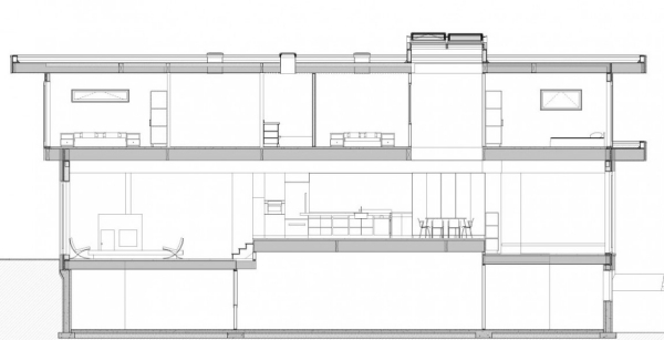 hus træ med moderne design grundplan
