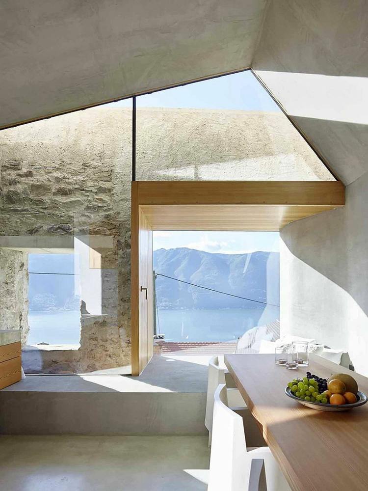 hus interiør enkelt moderne vinduesdesign idé glasbord