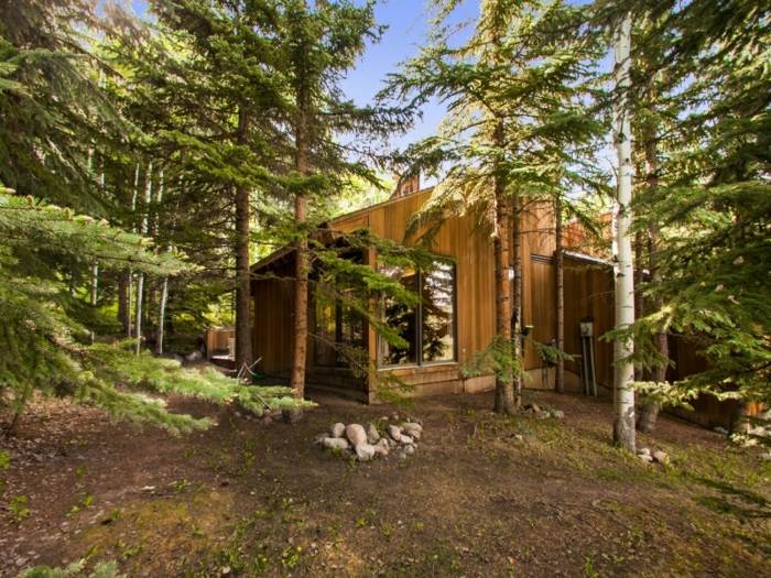 hytte skov ferie træ sommer idé hus design