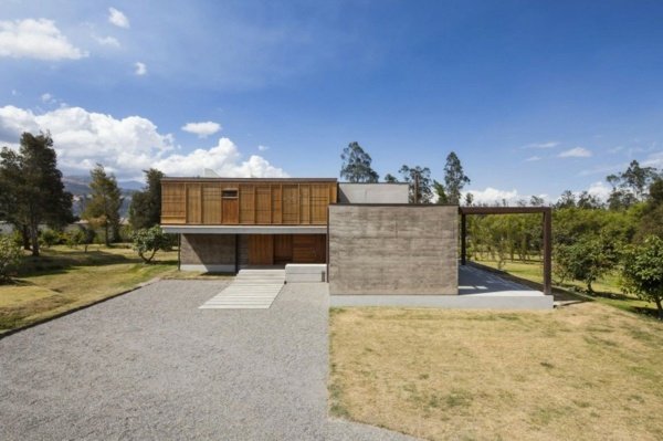 minimalistisk arkitektur to -etagers hus