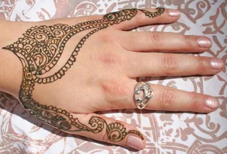 henna tatoveringstip design håndring