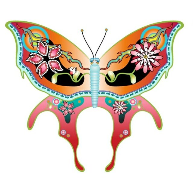 Håndværk ideer drage sommerfugle skabelon