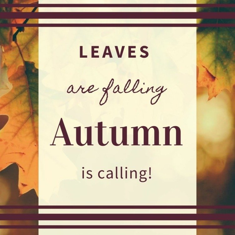 English Autumn Sayings - Bladene falder, efteråret kalder
