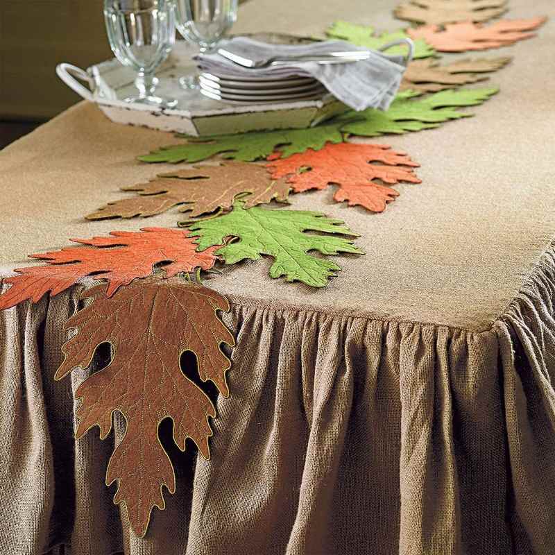 Efterårsdekoration-naturmaterialer-bordløber-filt-gør-det-selv