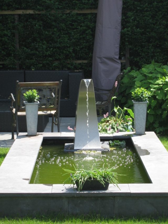 moderne havevand funktioner med pool rustfrit stål have springvand