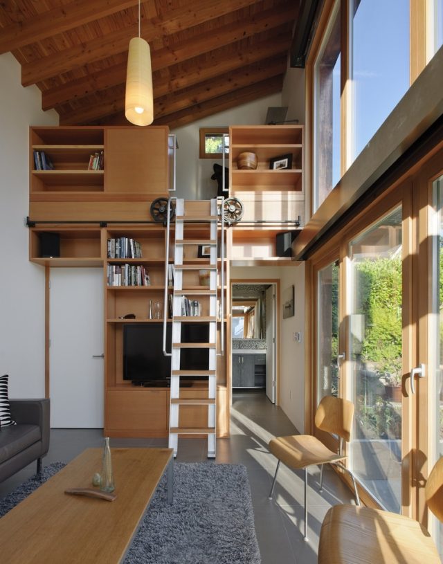 design-loft-seng-træ-konstruktion-stue