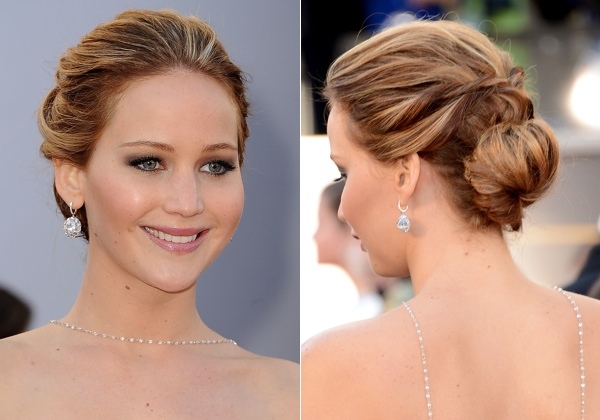 Updo -Jennifer- Lawrence -Oscars- 2013 trend