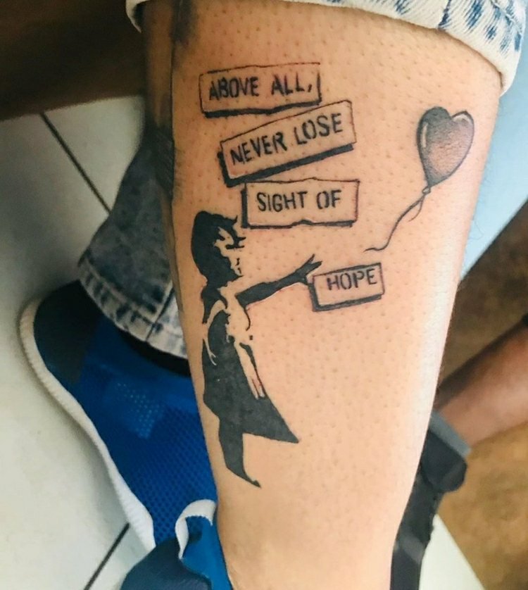 Tattoo håb ordsprog tattoomotive ben kvinder tatovering ideer