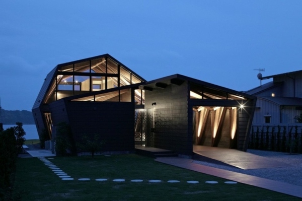 Træhus garage-moderne arkitektur