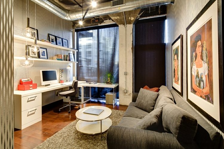 Hjem-kontor-industriel-stil-lille-værelse