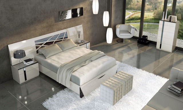 Ideer til indretning af moderne gulvfliser hvide møbler