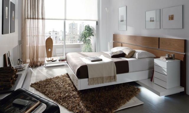 Soveværelse ideer træ seng hovedgærde