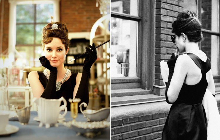 Karneval i sort og hvide smykker lavet af perler Hepburn