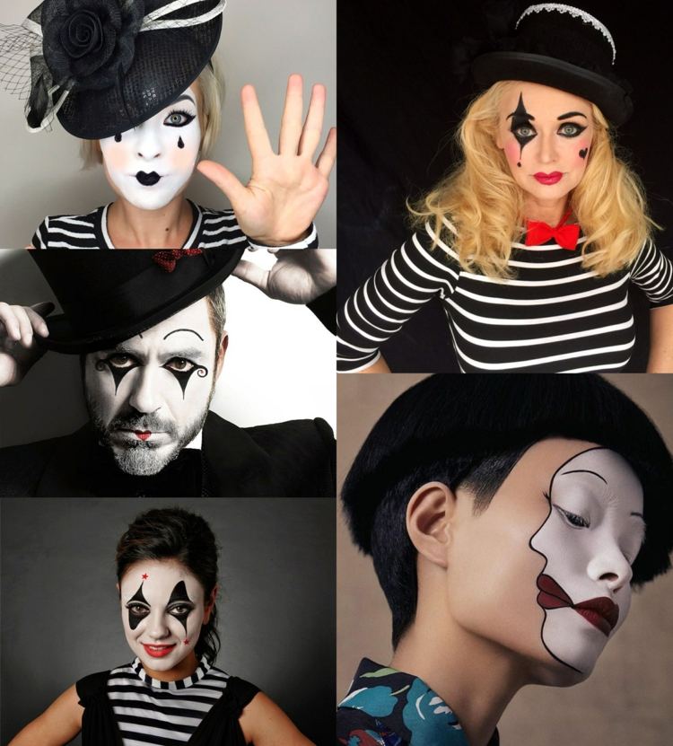 Mime sminkede sig til karnevalsmakeup