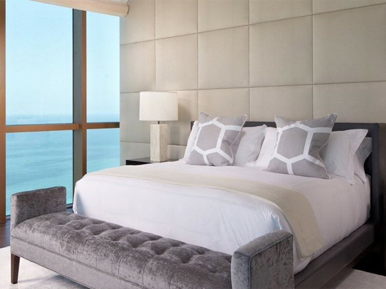 idé hovedgærde polstring væg læder seng soveværelse vindue