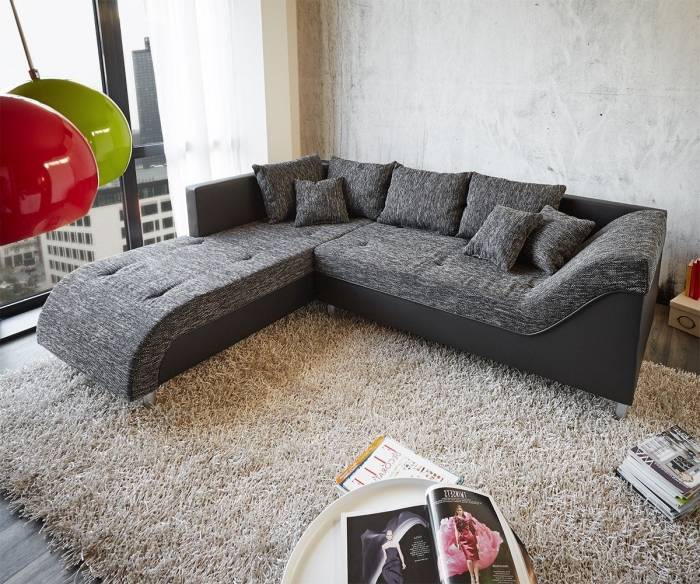 Sofa-med-osmannisk-venstre-polstret-Cadiz-sort-grå-med-rør-de-life