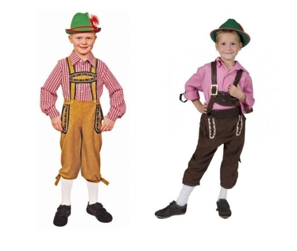 Oktoberfest kostume traditionelle bukser skjorte tyrolske drenge karneval ideer forklædning