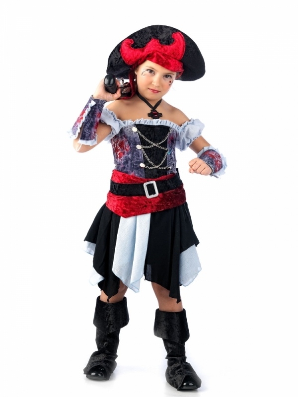 Børnekostumer piratpistol Mardi Gras pige forklædning
