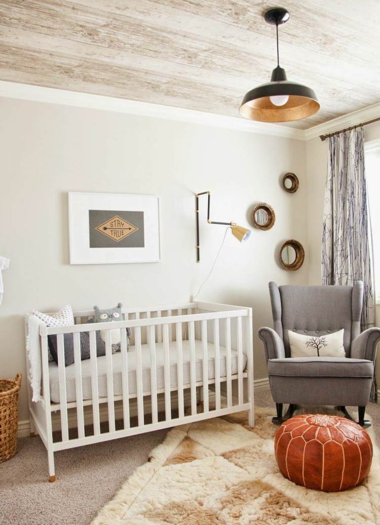 Opret en rustik accent med tæppet i babyværelset