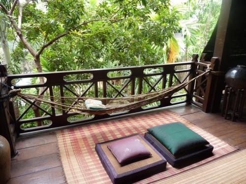 Japansk stil hængekøje gulvhynder terrasse