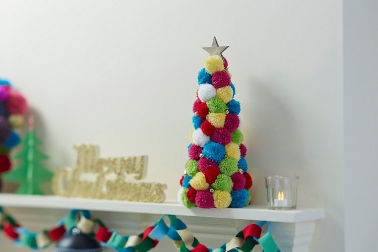 tinker med uld juletræ juletræspynt juledekoration tinkering ideer