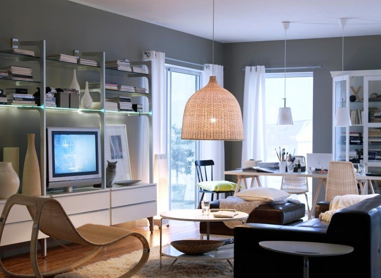 Ikea rattan -mobel-stue-moderne-hvid-deco-sofa-rocker-stol-levende