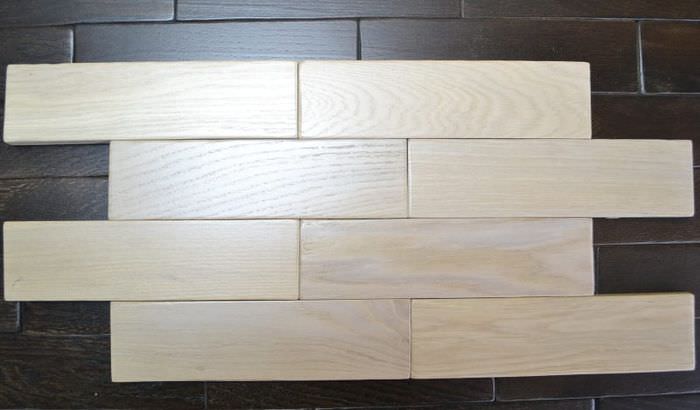 Dekorativa tegelstenar av vanlig plywood