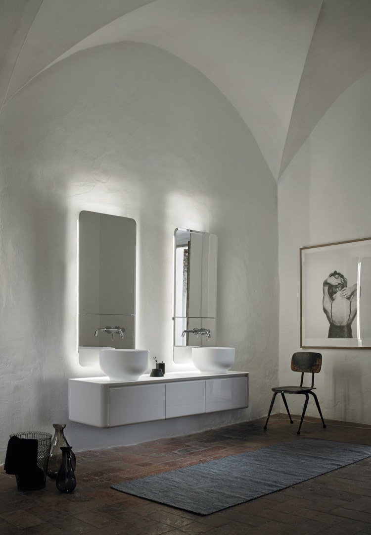 inbani origin -serie sæt 7 dobbelt håndvask spejl belyst