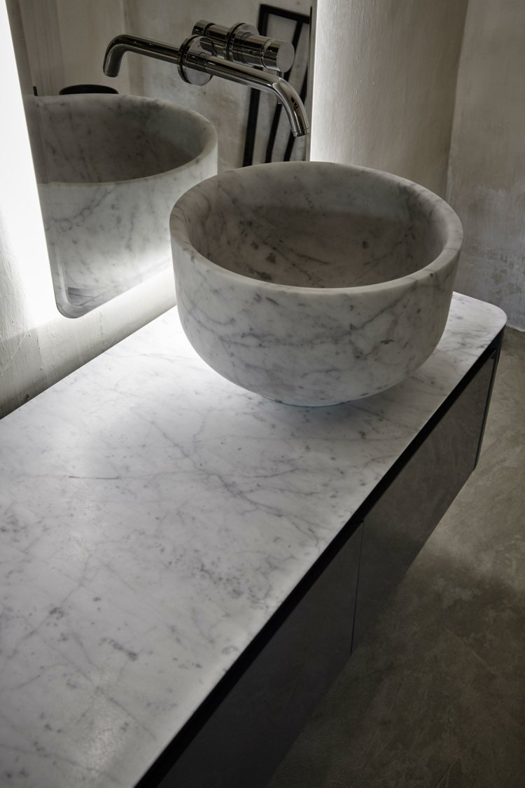 inbani origin serien sæt 9 marmor vask vaskeskab