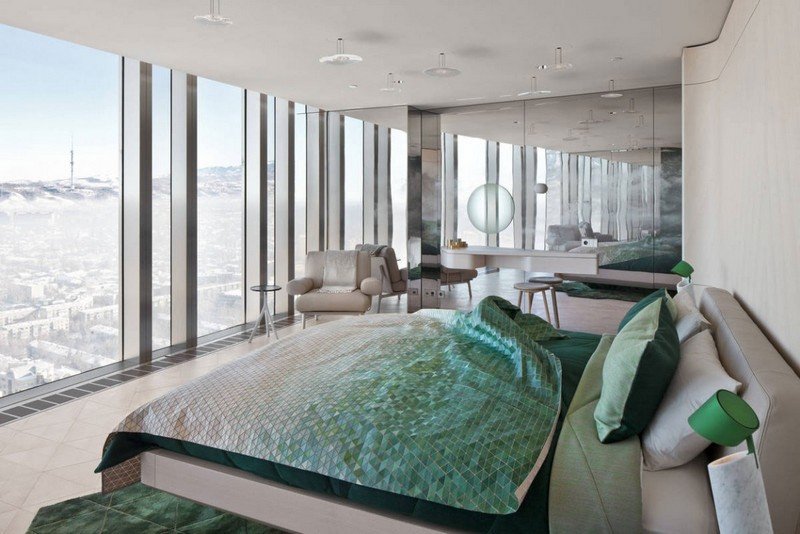 Interiør-ideer-penthouse lejlighed-soveværelse