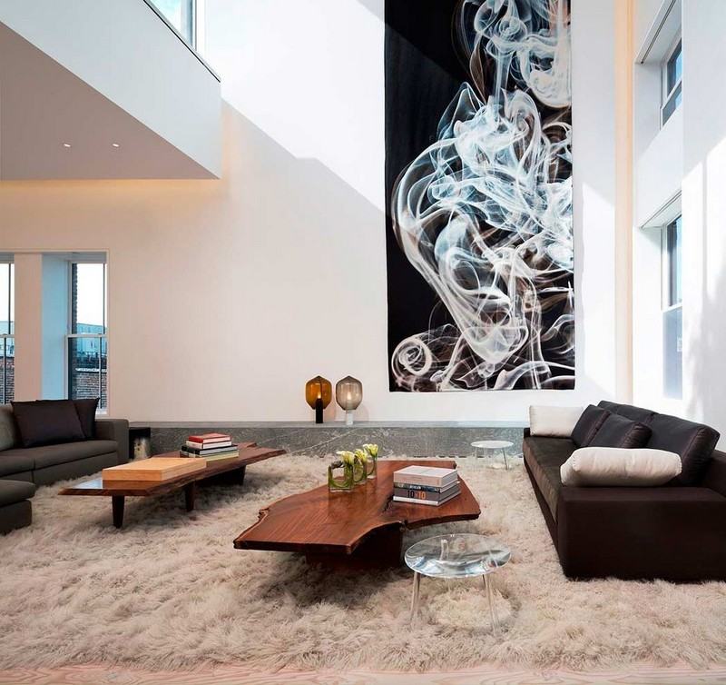 Interiør-ideer-sofa-sort-moderne-kunst-væg