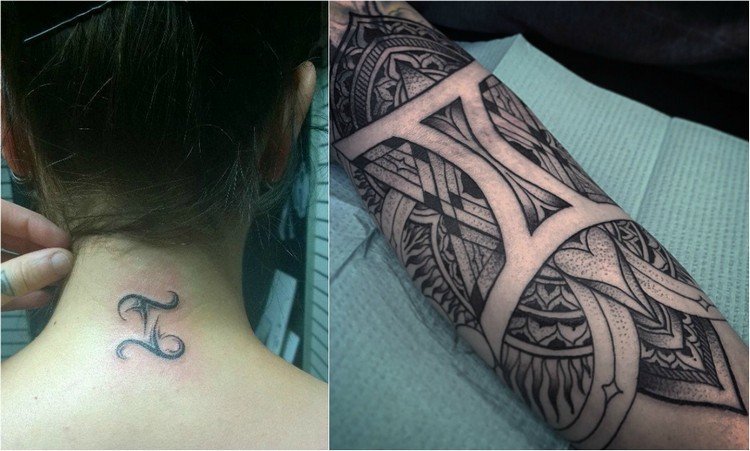 stjernetegn-tatovering-tvillinger-tegn-kvinde-hals-mand-underarm-abstrakt