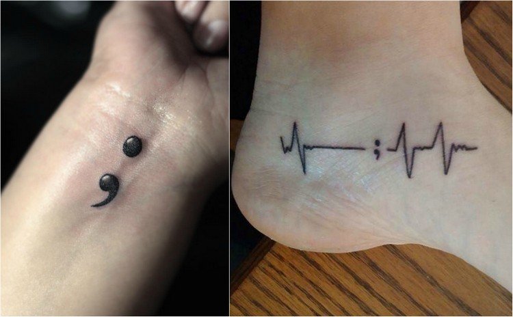 stjernetegn-tatovering-skorpion-semikolon-tatoveringer-betydning-håndled-fod