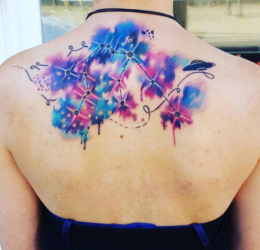 Zodiac Tattoo Aquarius Back Tattoo Watercolors Tattootrends 2019