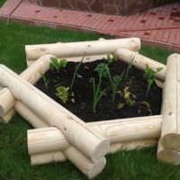 Sechseckiges Blockbett für die Gartendekoration