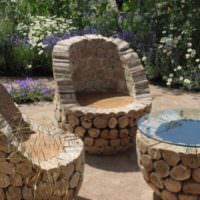Gartenmöbel aus Baumschnitt
