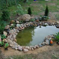 Ein kleiner Teich mit eigenen Händen im Garten
