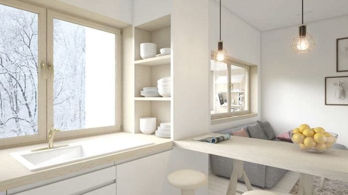 Minimalistický styl pro obývací pokoj v bílé barvě