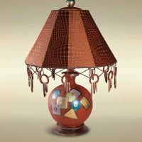 original design av lampskärmen med skrotmaterial bild