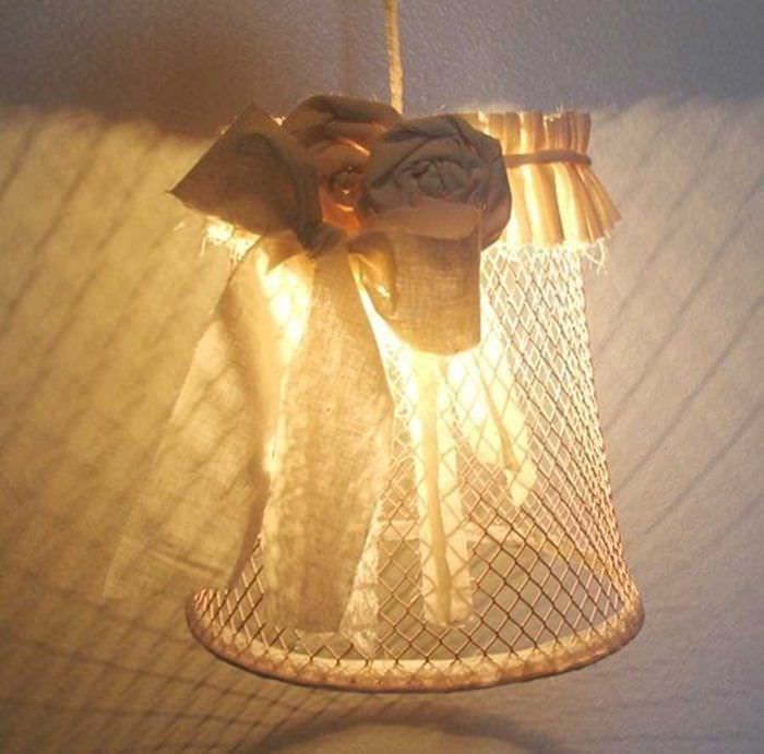 original lampskärmsdekoration med egna händer